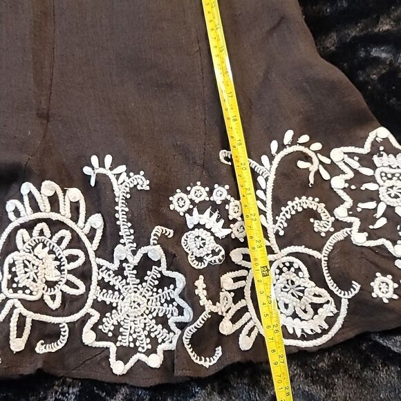 Lafayette 148 Brown Embroidered Skirt - Picture 5 of 8